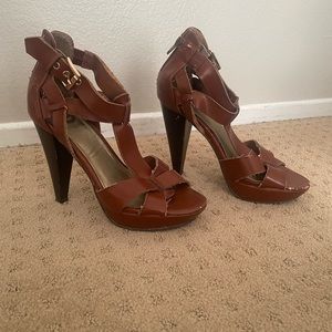 G by Guess brown heels.